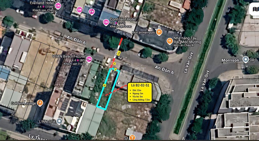 2 LÔ LK ĐẤT BIỂN AN ĐỒN 6 – 220M² NGANG 10M, CÁCH BIỂN KHOẢNG 1KM