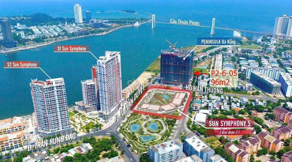 CĂN GÓC, MẶT SÔNG HÀN, 96m2, 2PN, FULL NỘI THẤT GIÁ 5,2 tỷ