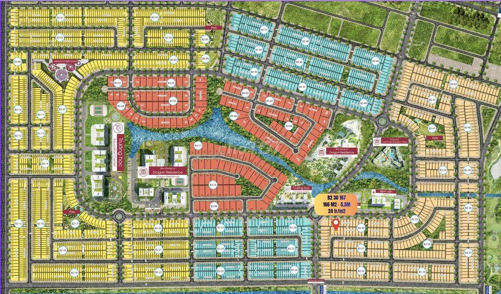 Dragon Smart City, 166m2, đường 5.5m, hướng Đông Nam, 4ty