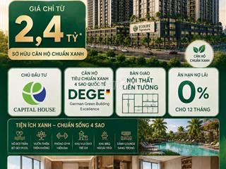Chỉ chưa đến 2,4 tỷ sở hữu ngay căn hộ Ecolife Hòa Hiệp, giá gốc CĐT