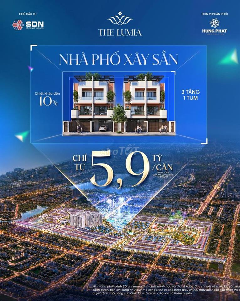 THE LUMIA ĐÀ NẴNG – SHOPHOUSE 3 TẦNG 1 TUM ,  GIÁ CHỈ TỪ 5,9 TY