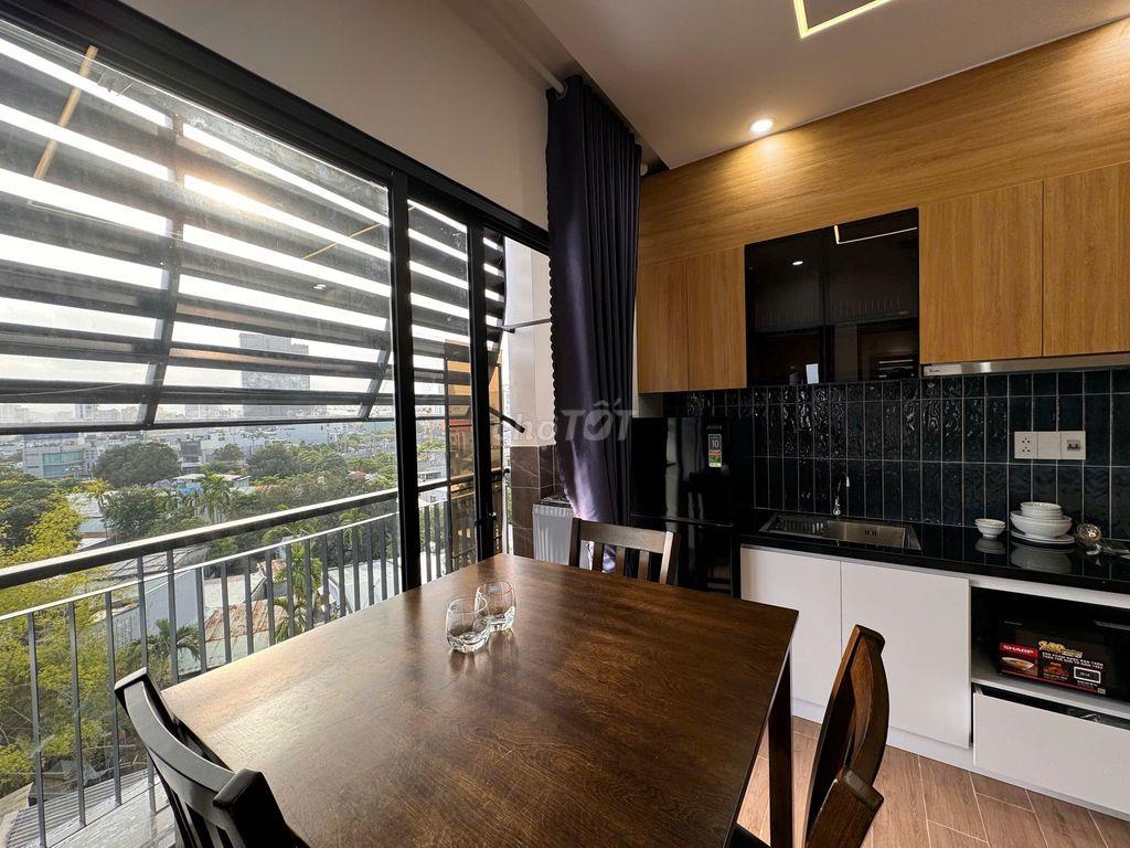Căn hộ 1PN, mới xây, gần Vincom, ban công view hướng biển