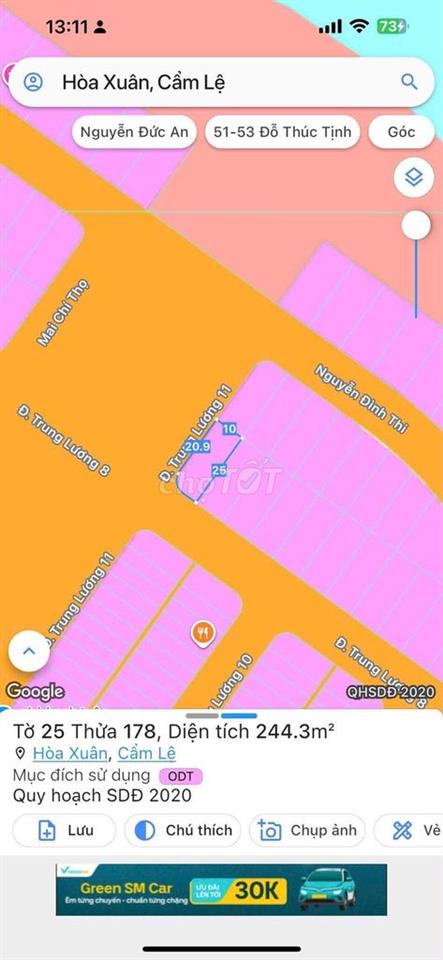 Cho Thuê Đất 2 Lô Góc Hoà Xuân Gần Euro Villa 2 Giá Rẻ