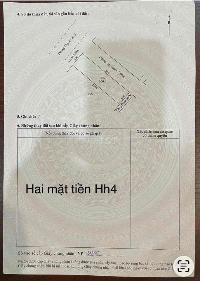 Bán lô đất mt thạch sơn 3 hoà hiệp nam liên chiểu