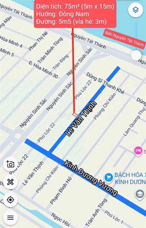 Bán lô đất MT Lê Văn Thịnh Hoà Minh Liên Chiểu
