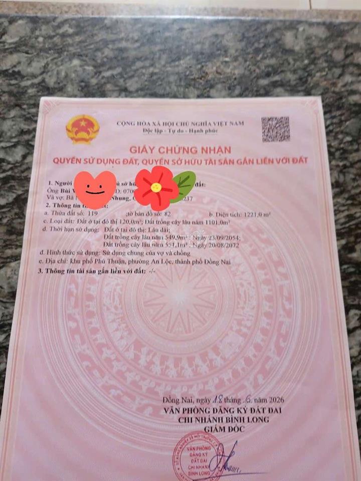 bán nhà đất trrung tâm Bình Long , bình phước cũ gần quán Phong Dinh 