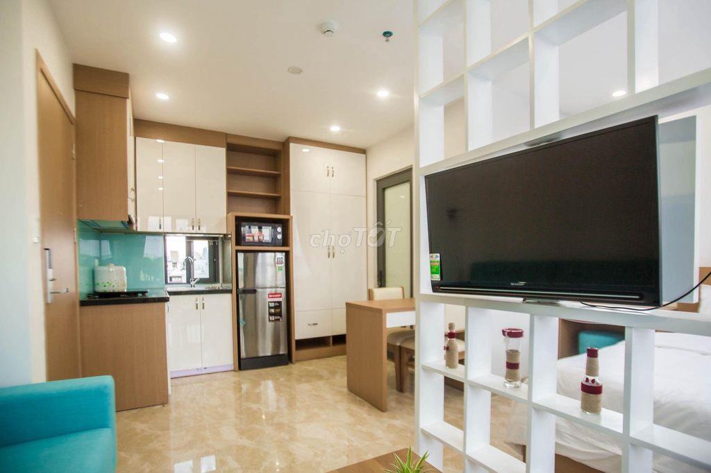 Cho thuê căn hộ  Studio rộng rãi gần cầu Trần Thị Lý - có ban công