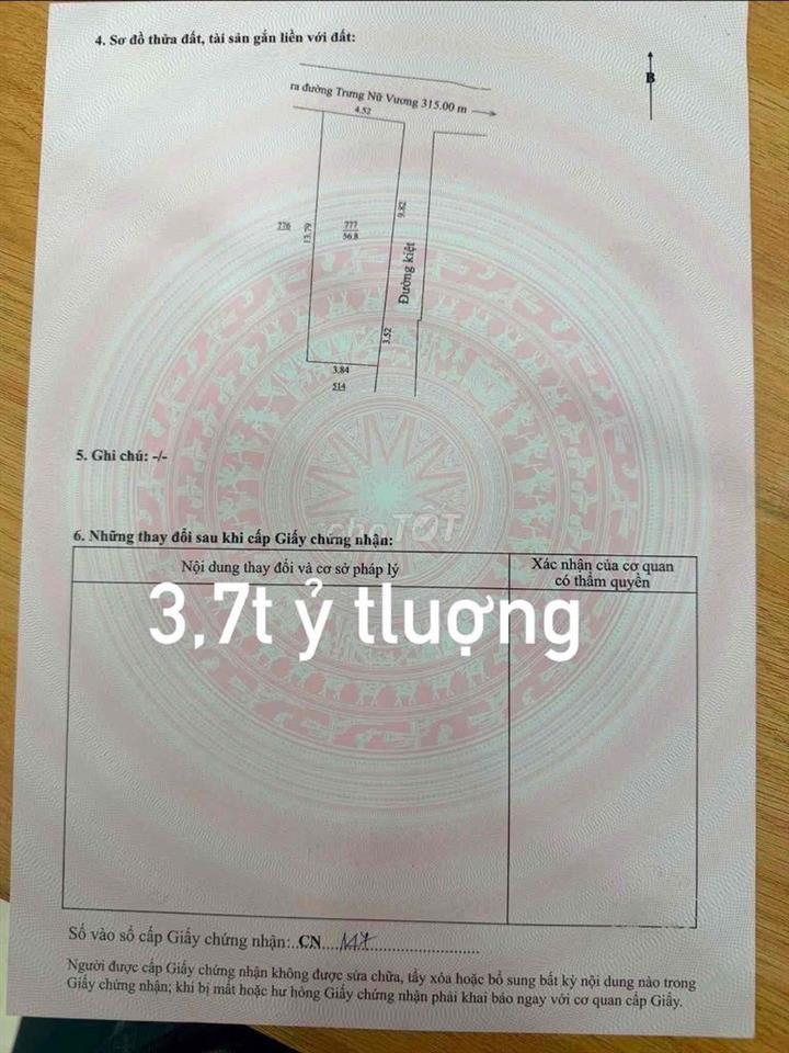 🏠 ĐẤT 2 MẶT KIỆT 3M TRƯNG NỮ VƯƠNG THÔNG LÊ ĐÌNH LÝ