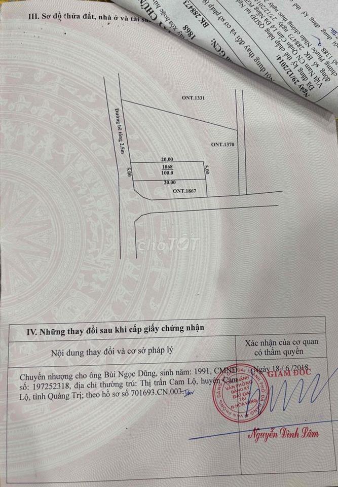 Yến Nê 1 đường 5m thông . sát Đường nhựa . Cách Trường Học Chỉ 100m