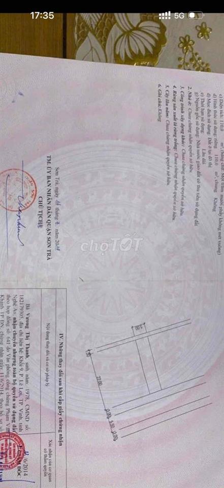 CHÍNH CHỦ BÁN ĐẤT MẶT TIỀN MÂN QUANG 3 – SƠN TRÀ – ĐÀ NẴNG