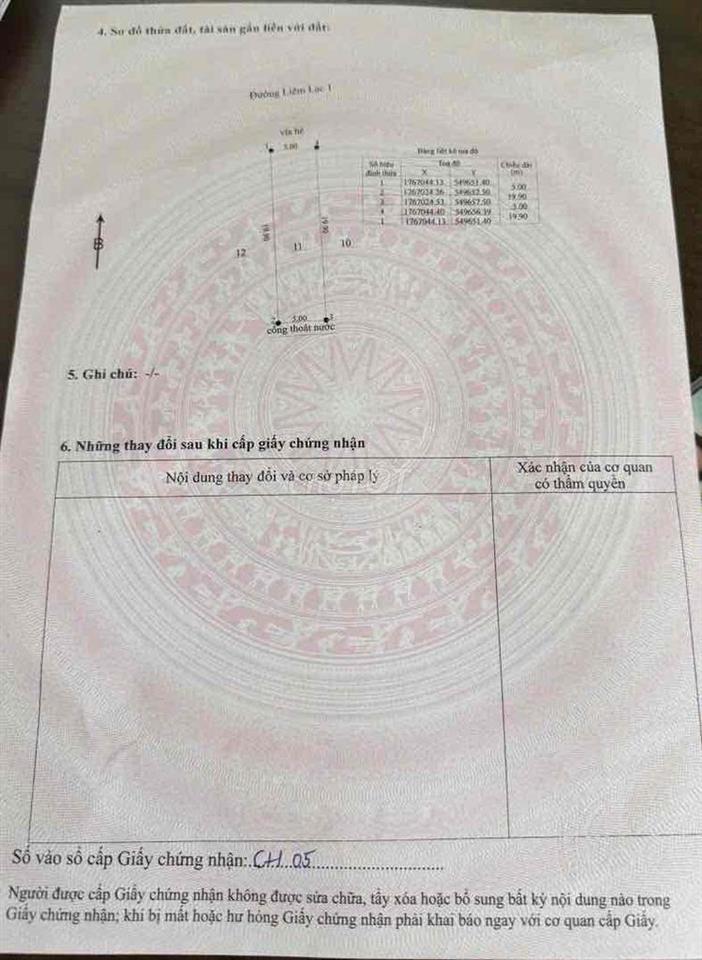 🧧BÁN : LIÊM LẠC 1 ( 7,5M )