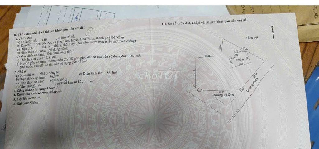 💥Chính chủ Bán 750m Hòa tiến Đường nhựa 8m 💥