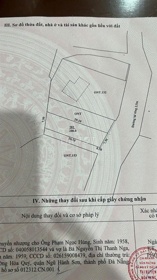 BÁN ĐẤT GIÁNG ĐÔNG - HÒA XUÂN | 200m² FULL THỔ CƯ
