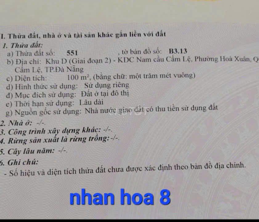 🔥🔥 3 TỶ 350 – SỞ HỮU NGAY 100M² ĐẤT TDC SAU CHỢ MIẾU BÔNG!