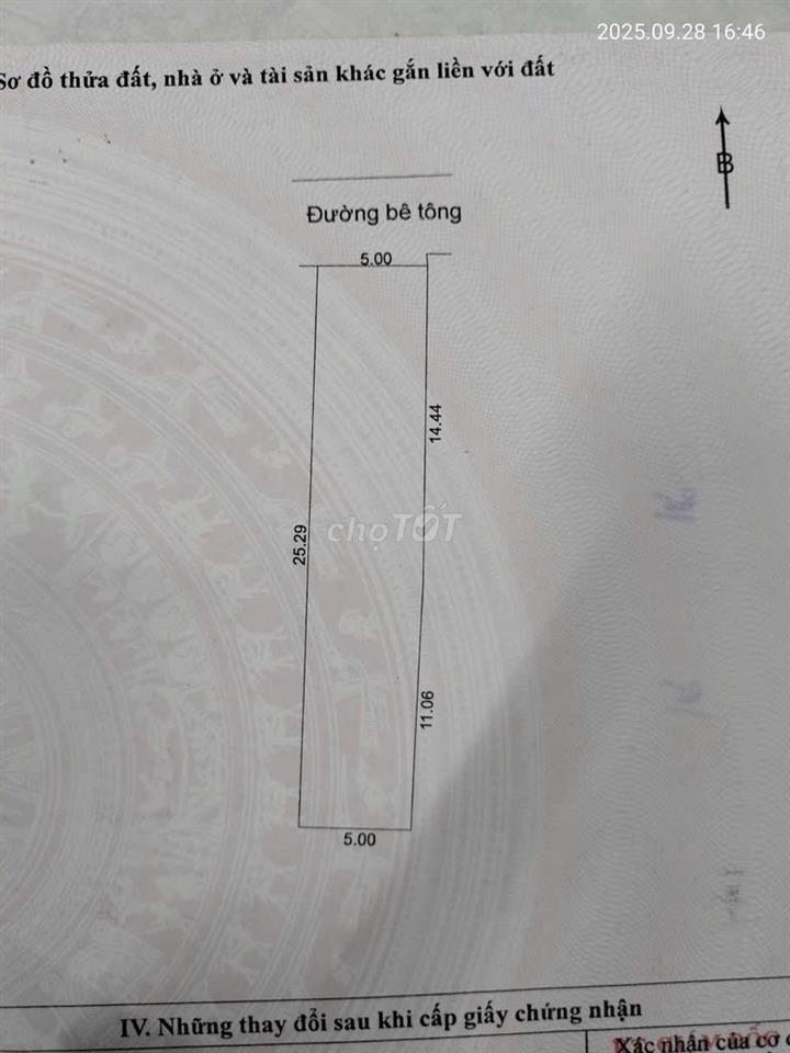 Cc cần bán đất Hoà Tiến