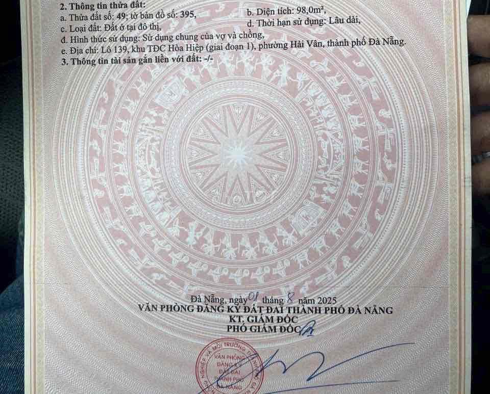 TÔI CẦN BÁN LÔ GÓC ĐƯỜNG 22M QUẬN LIÊN CHIỂU CŨ