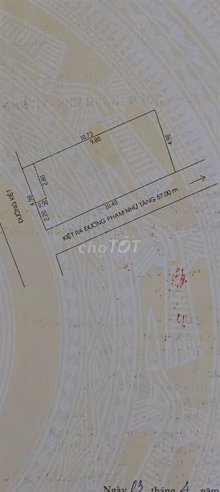 Bán nhà đường kiệt Phạm Nhữ Tăng
