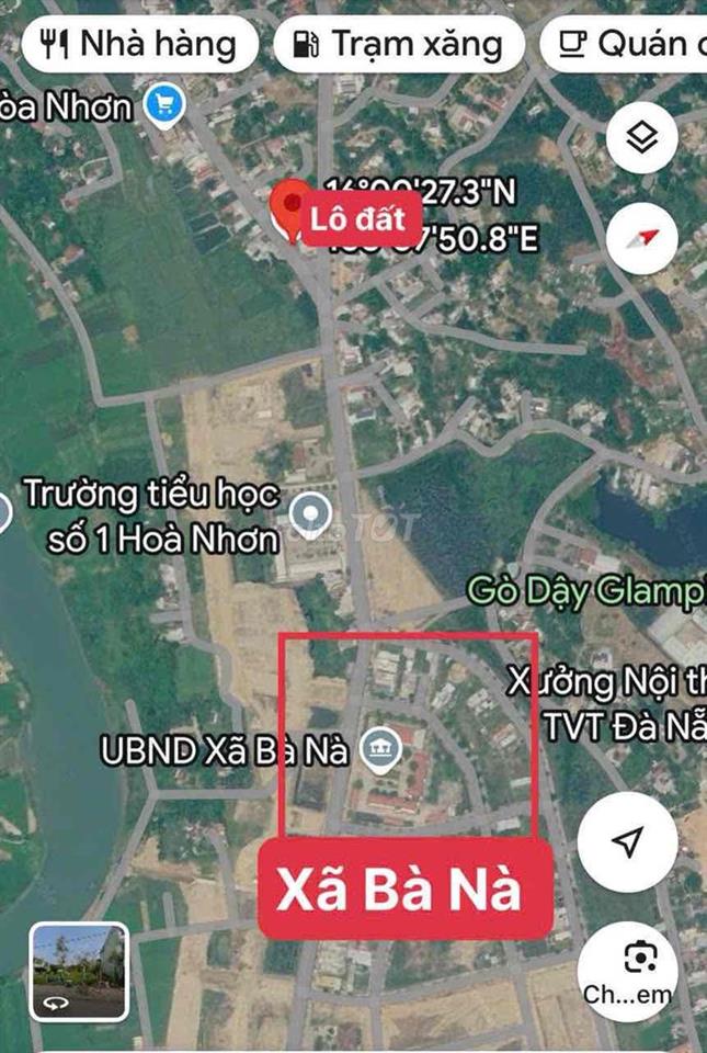 Bán đất đường 7m5 gần Xã Bà Nà