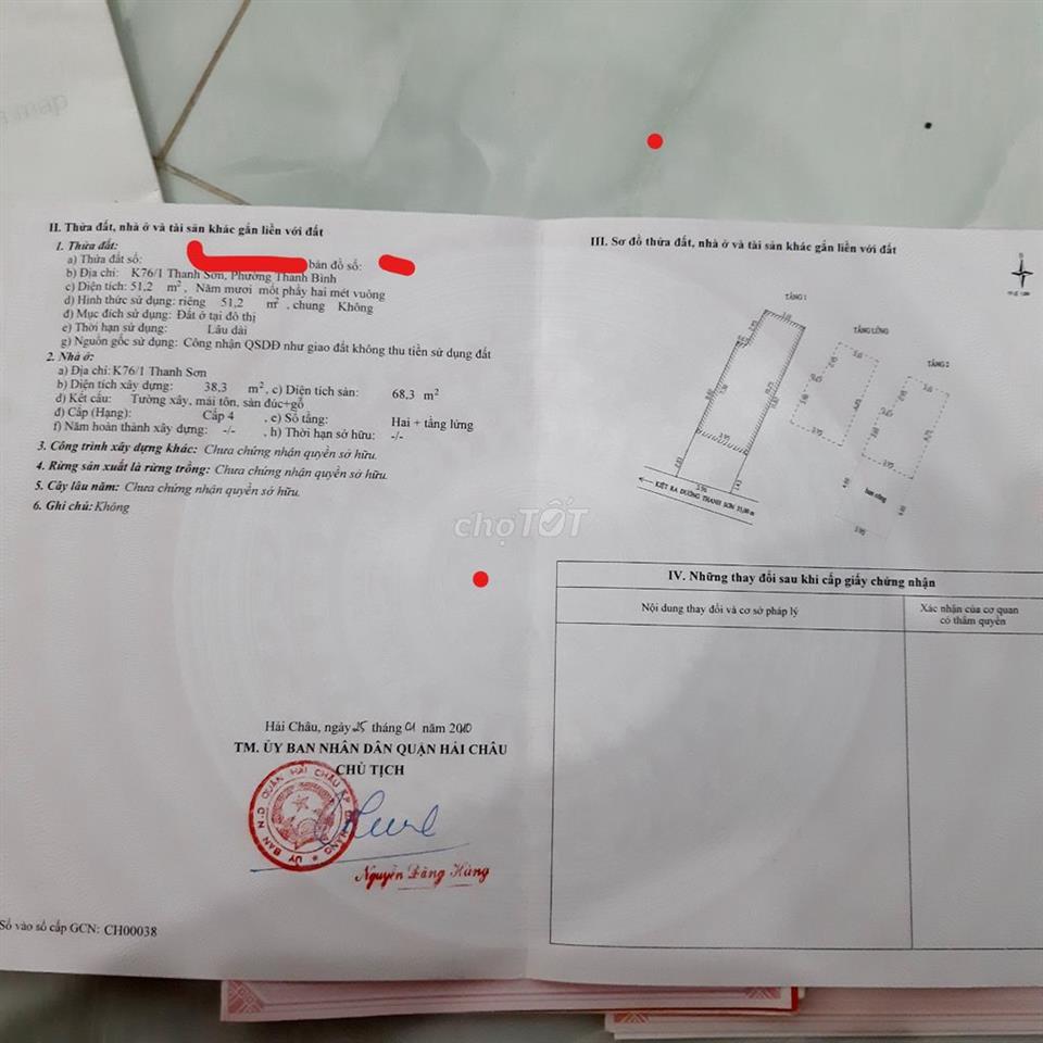 Chính chủ cần bán nhà tại trung tâm thành phố Đà Nẵng