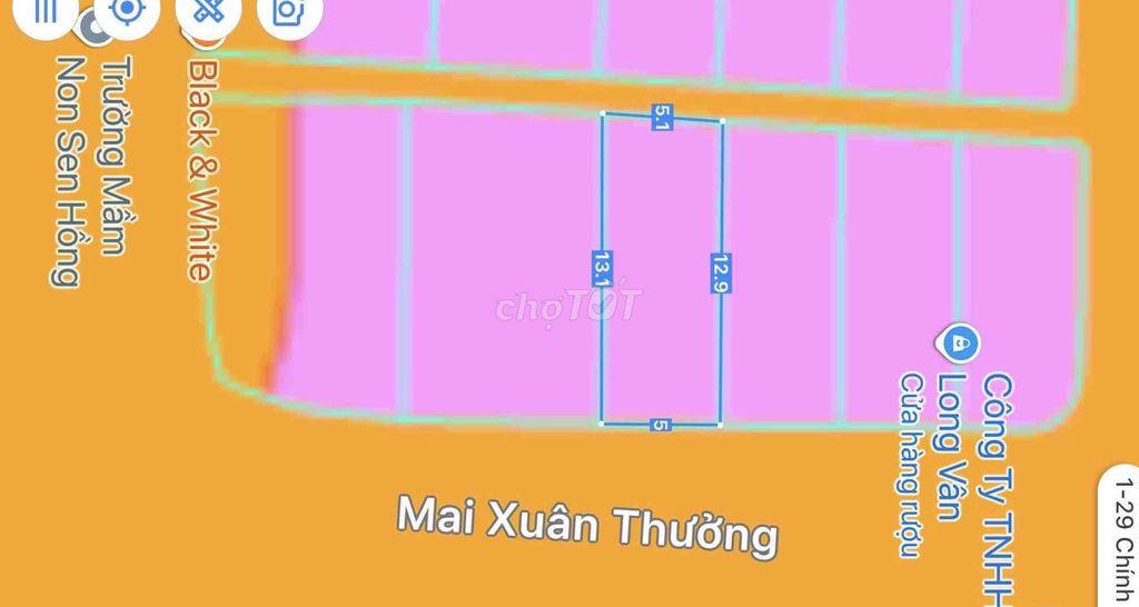 🔥65m2 ĐẤT ĐẸP MẶT TIỀN 5M5 MAI XUÂN THƯỞNG GẦN HÀ HUY TẬP