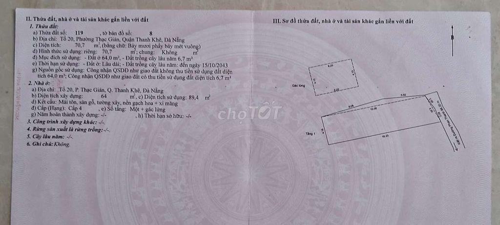2 lô liền kề nhà kiệt Phan Thanh gần ĐẠI HỌC DUY TÂN