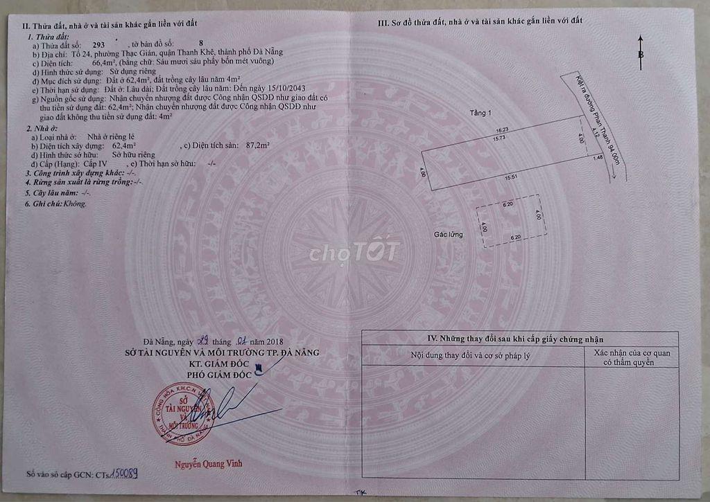 2 lô liền kề nhà kiệt Phan Thanh gần ĐẠI HỌC DUY TÂN