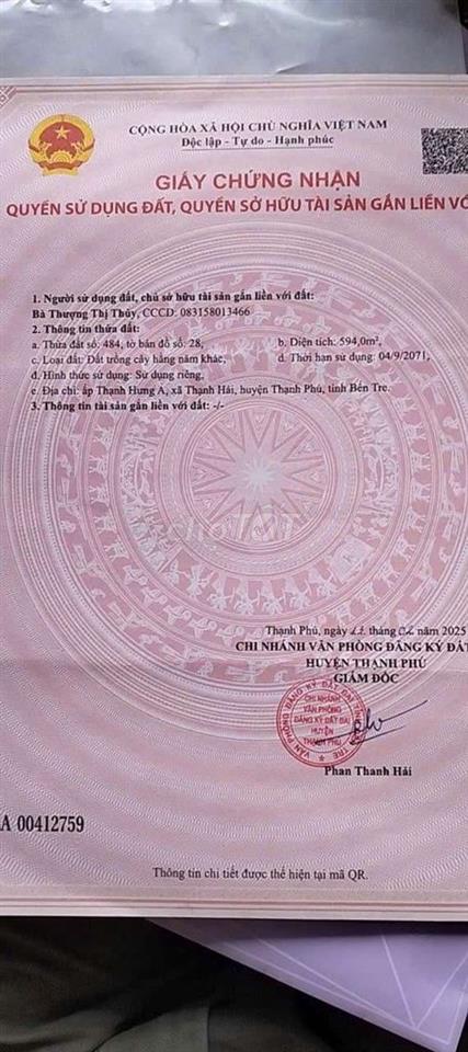 Bán đất có sẵn nhà cấp 4
