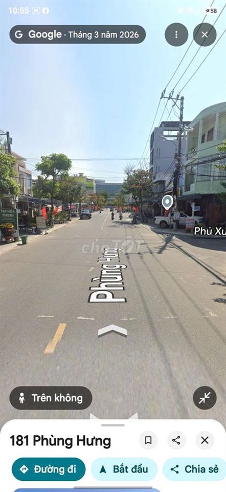 cho thuê đất 2 mặt tiền Phùng Hưng