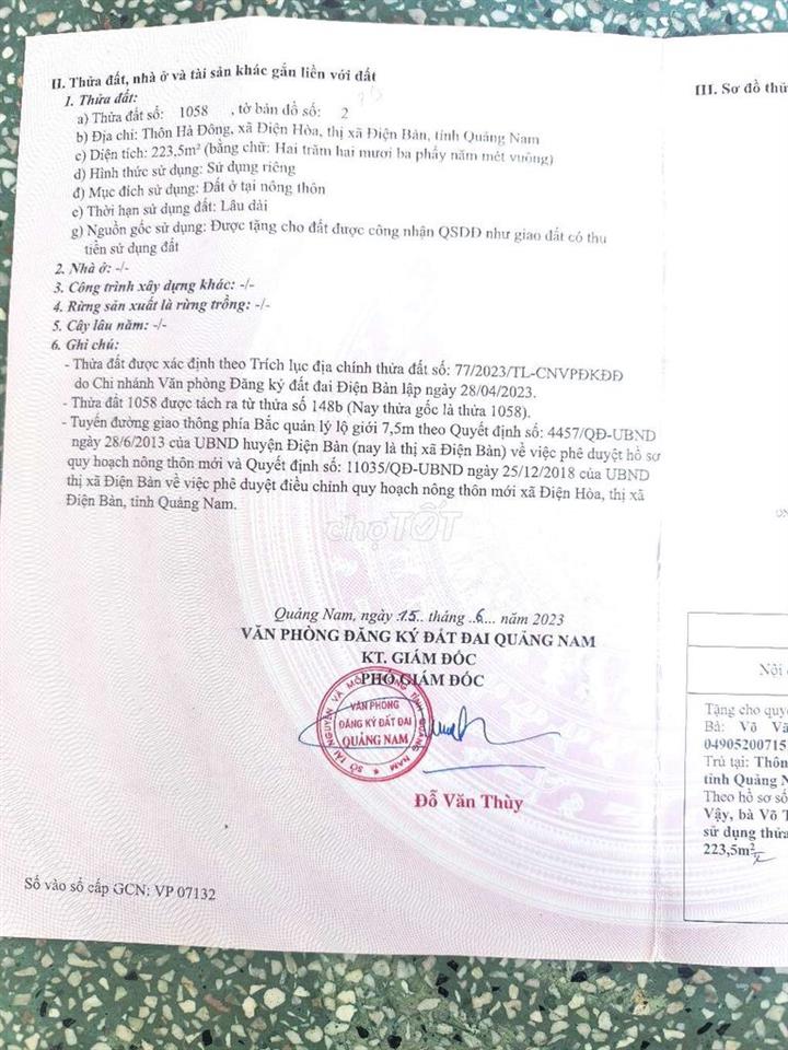 bán đất gần Nam Kỳ khởi Nghĩa.