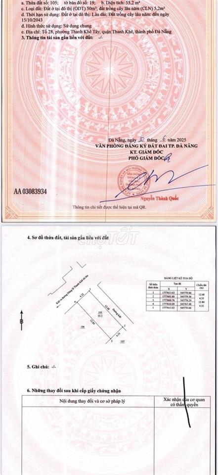Bán đất thổ cư chính chủ