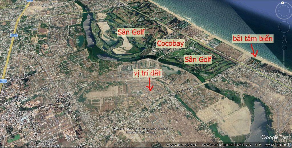 Đất 137m2, đường 17m5, gần biển, gần sông, sẵn sổ sang tên ngay