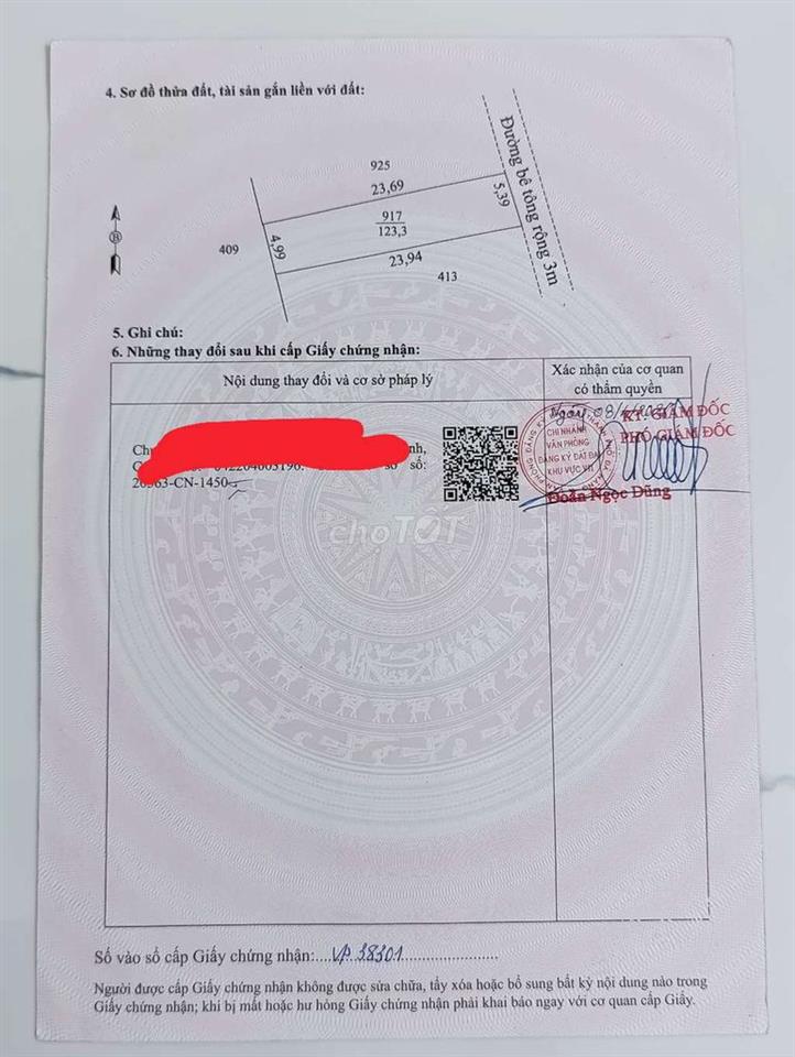 Đất mặt tiền Tứ Hà 01