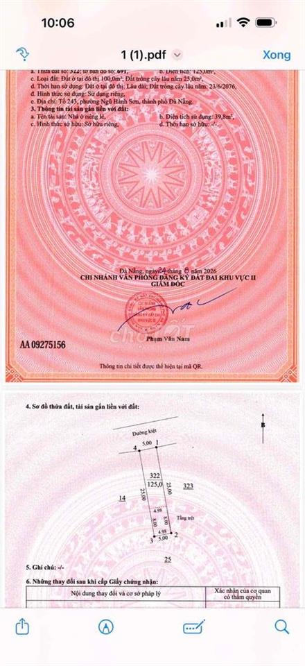 Kiệt rộng 7m Lưu Quang Vũ ngay chợ Khái Tây giá rẻ tận gốc ạ