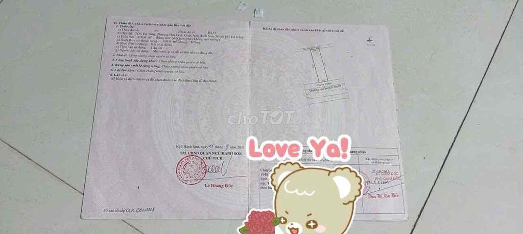 Bán đất tặng nhà đường Bá Giáng 5 giá sụp hầm