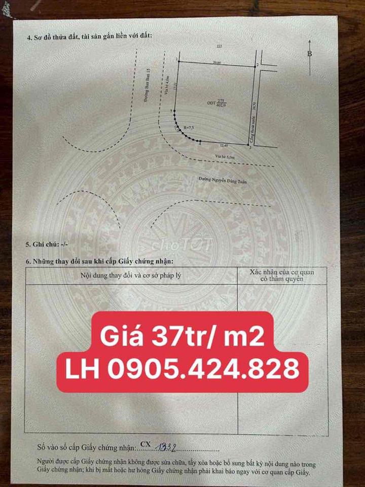 Đất VIP 2 mặt tiền Nguyễn Đăng Tuân và Ban Ban 15 giá đầu tư