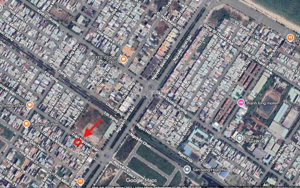 Bán lô MT đường 10m5 Trần Nguyên Đán dt 101m2 sát trục Nguyễn Sinh Sắc