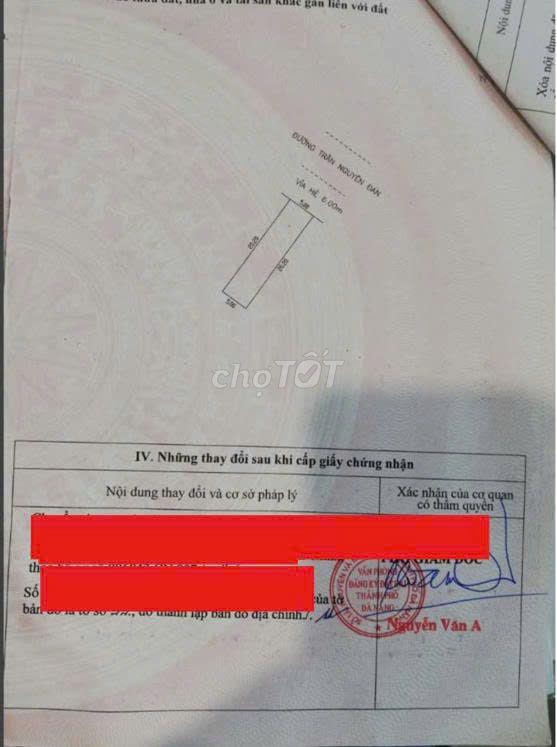Bán lô MT đường 10m5 Trần Nguyên Đán dt 101m2 sát trục Nguyễn Sinh Sắc