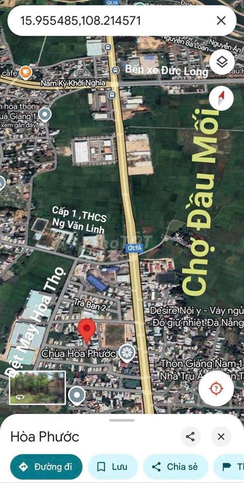 Bán lô đất 129M kiệt Hòa Xuân thông, cách chợ đầu mối 500M.. 