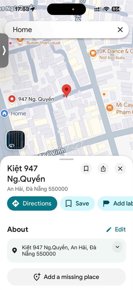 Bán nhà 2 kiệt phạm cự lượng, Ngô quyền