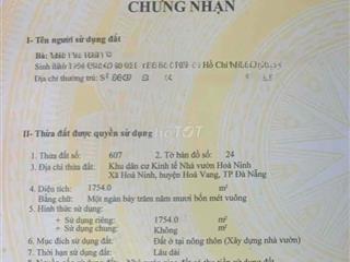 BÁN ĐẤT NHÀ VƯỜN HÒA NINH – HÒA VANG – ĐÀ NẴNG