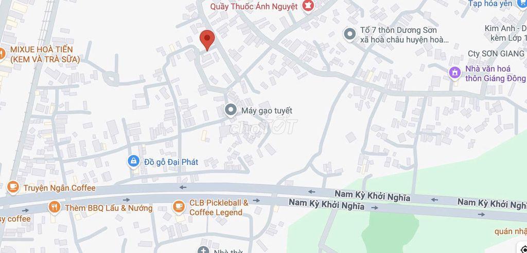 Cho thuê đất 120m² Hòa Châu, ô tô vào tận nơi, chính chủ