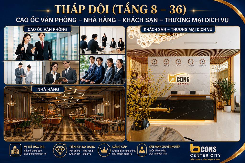 Bán Căn Hộ Bcons Center City 2.3ty/căn,TT 5 tháng 1 lần,Tặng 2chi vàng