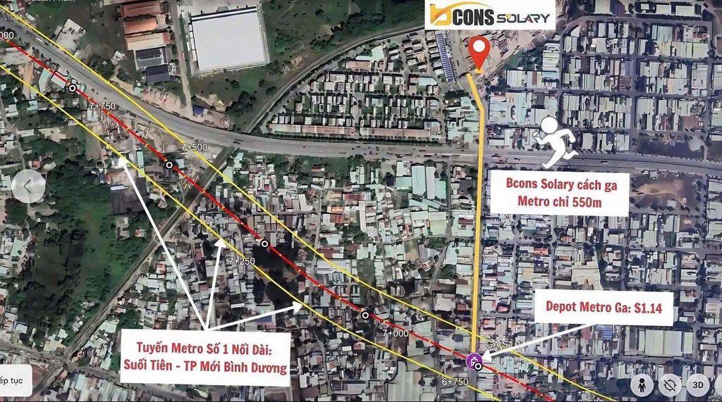 *** Tiêu đề Chợ Tốt  Căn 2PN dưới 2 tỷ Bcons Solary – Tầng 8 – Gần Làn