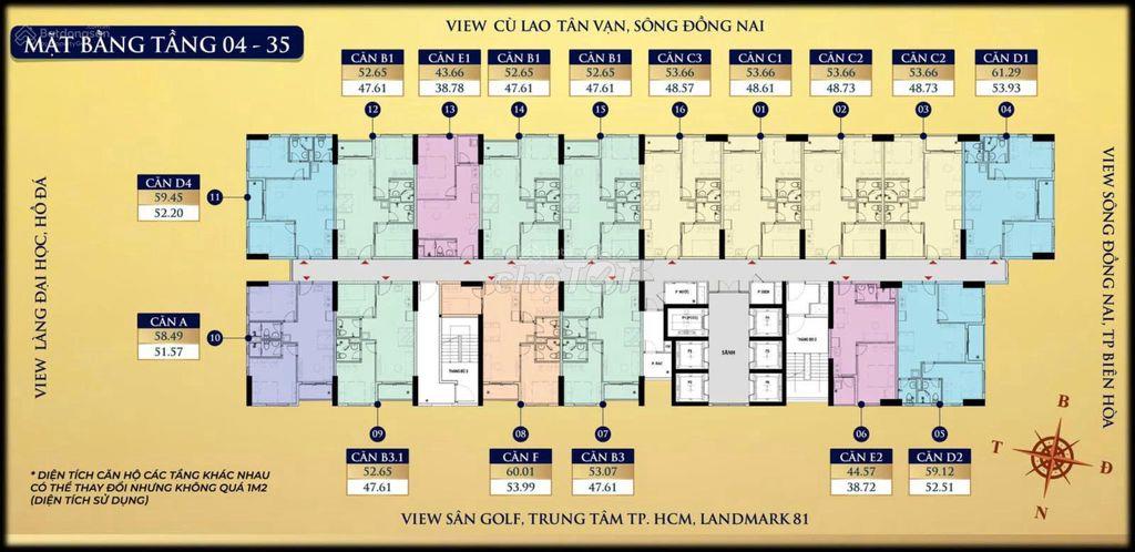 [Chính chủ bán gấp] Căn 2PN CC Bcons Avenue, 53,66m2. Giá 2,21 tỷ