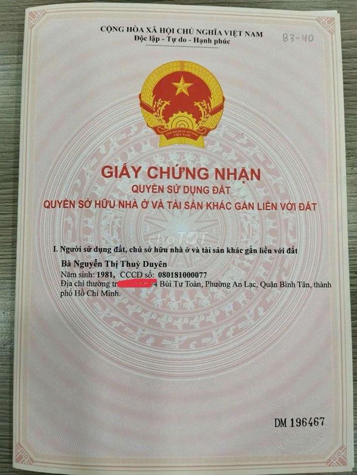 Bán căn hộ 75m² Bàu Bàng, BD