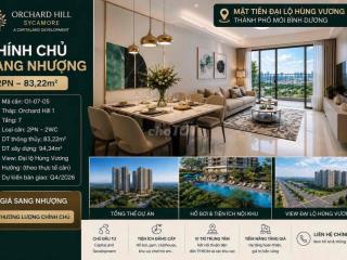 Chính chủ sang nhượng căn 2PN Orchard Hill - Sycamore CapitaLand 94,34