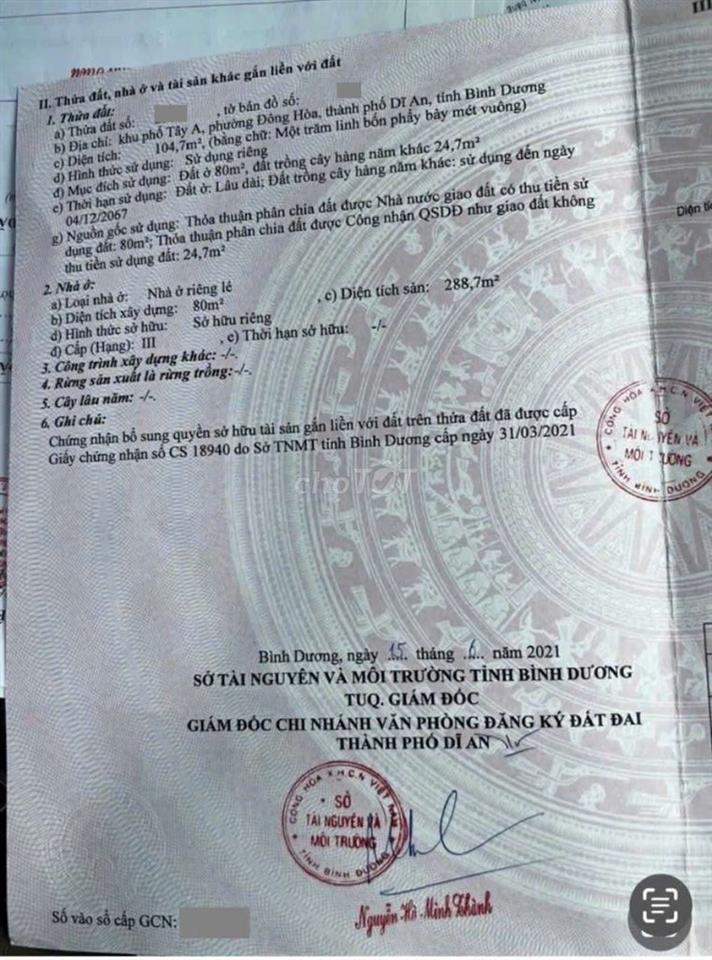 Nhà 3 Lầu hoàn công mặt tiền kinh doanh gần BigC Go và chợ Dĩ An 1