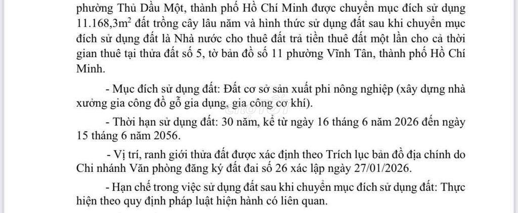 ĐẤT SKC XÂY XƯỞNG VĨNH TÂN 