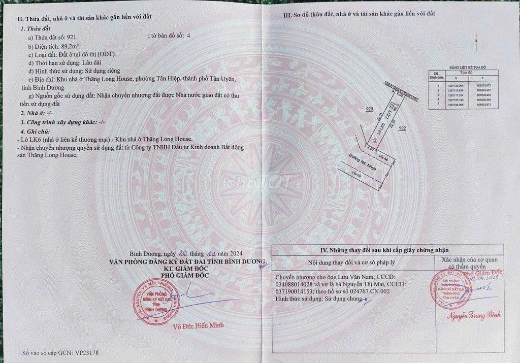 đất shr tân hiệp _ tân uyên 