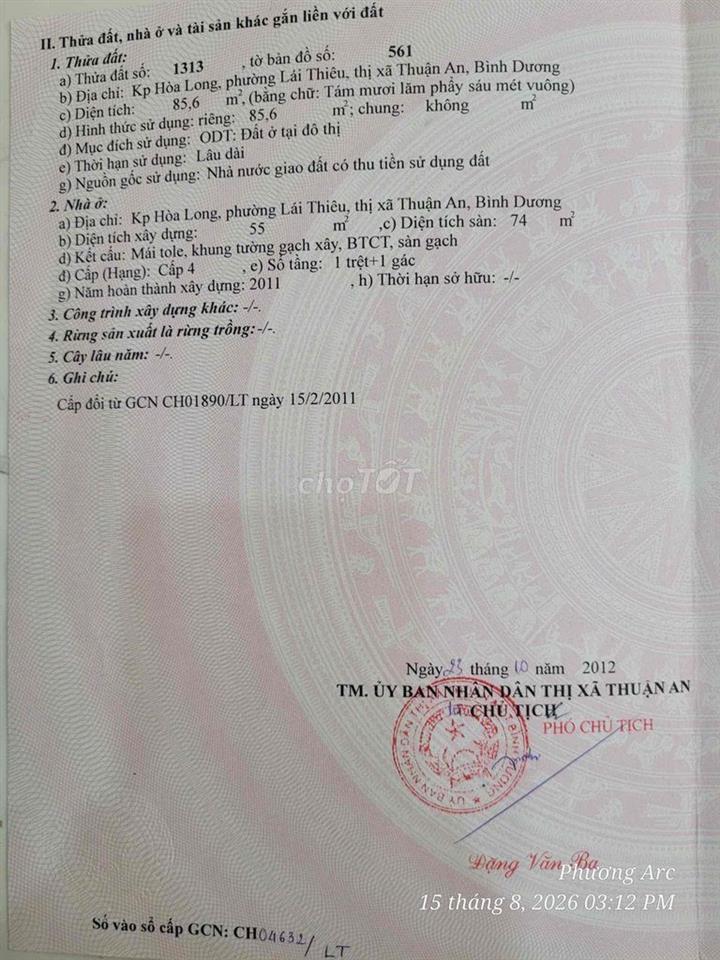 bán nhà 1 lầu , gần cầu phú long